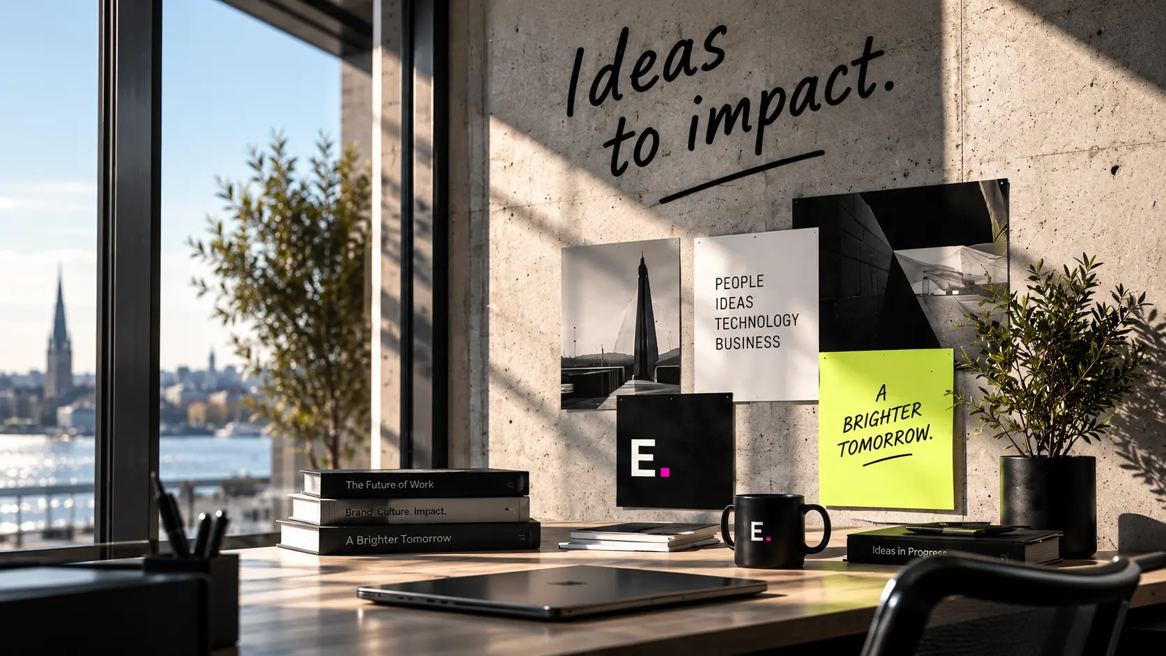 Everbeam workspace prepared for turning ideas into impact