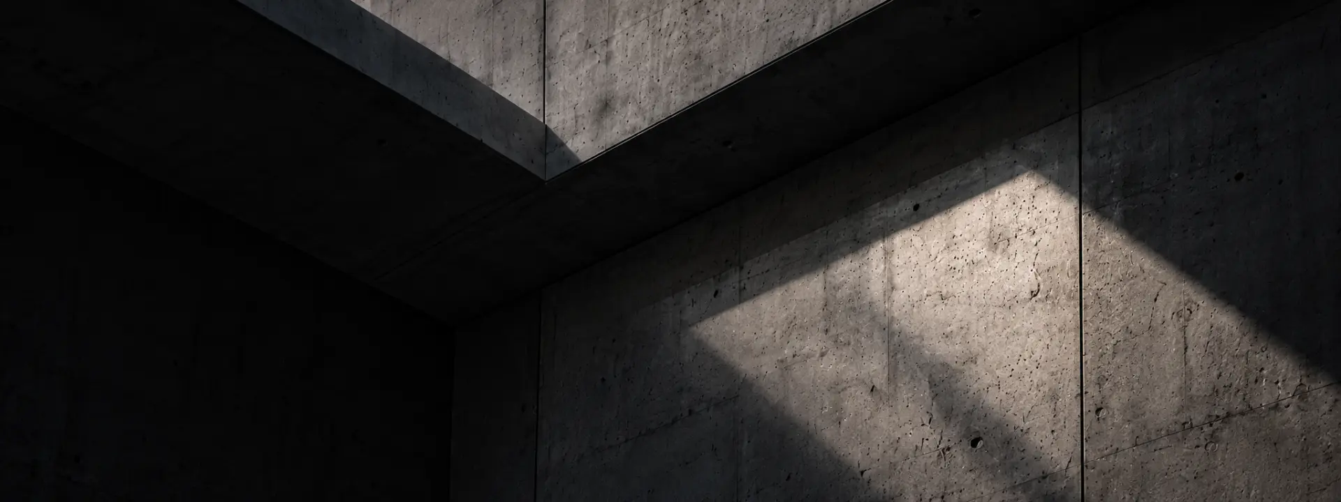 Architectural concrete forms shaped by light